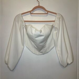 Elegant White Off-Shoulder Women's Top